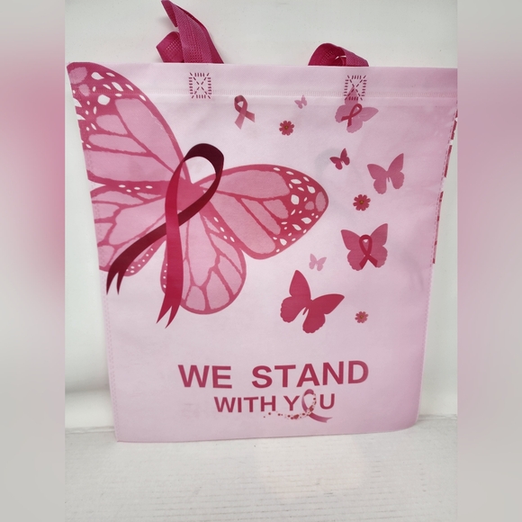 Pink Breast Cancer Month Tote Bag New 15 Inch Bag - Picture 3 of 5